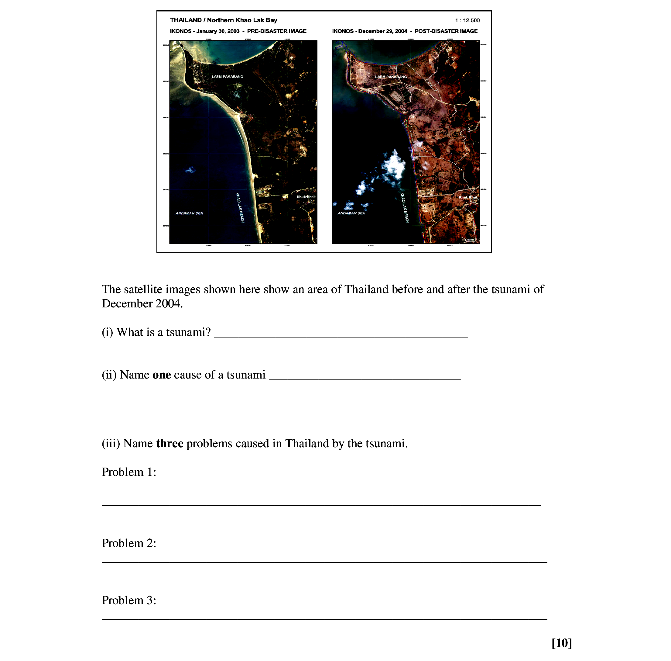 The-satellite-images-shown-here-show-an-area-of-Thailand-before-and-after-the-tsunami-of-December-2004-Leaving Cert Geography-Question Question 1-2006.png