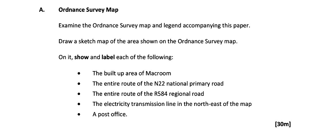 Examine-the-Ordnance-Survey-map-and-legend-accompanying-this-paper-Leaving Cert Geography-Question A-2017.png