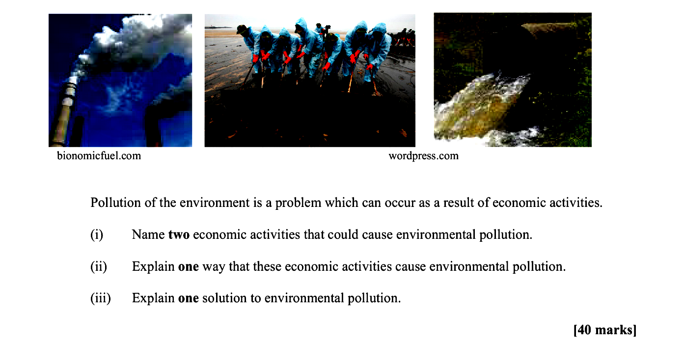 Pollution-of-the-environment-is-a-problem-which-can-occur-as-a-result-of-economic-activities-Leaving Cert Geography-Question Question 1-2011.png