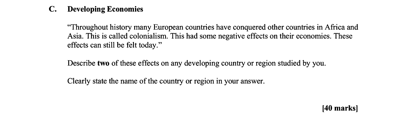 "Throughout-history-many-European-countries-have-conquered-other-countries-in-Africa-and-Asia-Leaving Cert Geography-Question C-2009.png