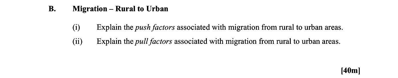 Migration-–-Rural-to-Urban--(i)-Explain-the-push-factors-associated-with-migration-from-rural-to-urban-areas-Leaving Cert Geography-Question B-2016.png