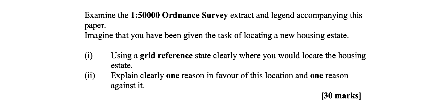 Examine-the-1:50000-Ordnance-Survey-extract-and-legend-accompanying-this-paper-Leaving Cert Geography-Question 1-2008.png