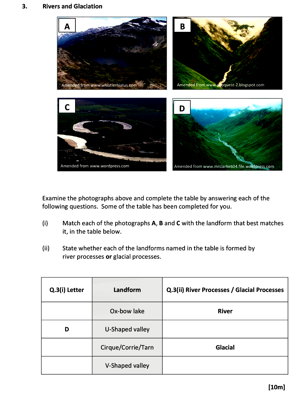 Examine-the-photographs-above-and-complete-the-table-by-answering-each-of-the-following-questions-Leaving Cert Geography-Question 3-2017.png