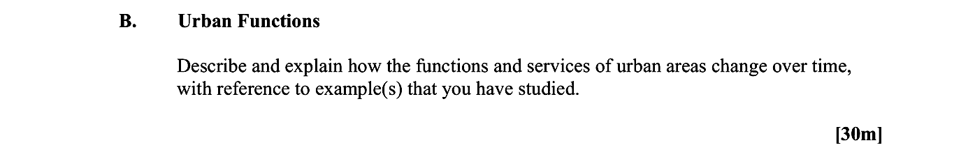 Urban-Functions--Describe-and-explain-how-the-functions-and-services-of-urban-areas-change-over-time,-with-reference-to-example(s)-that-you-have-studied.-Leaving Cert Geography-Question B-2014.png