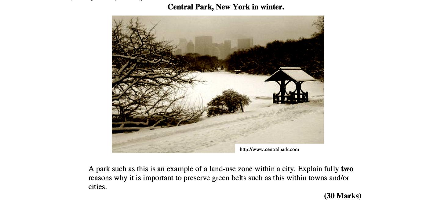 A-park-such-as-this-is-an-example-of-a-land-use-zone-within-a-city-Leaving Cert Geography-Question Question 1-2006.png