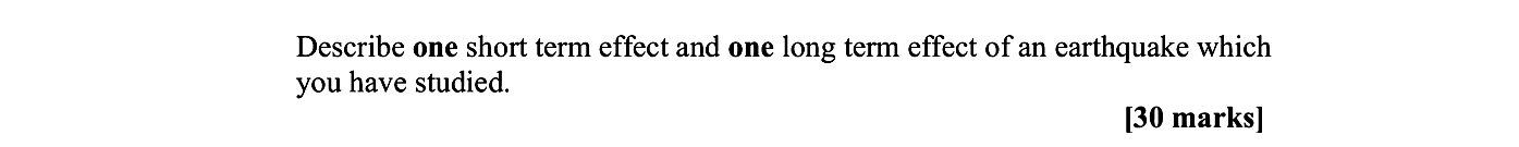 Describe-one-short-term-effect-and-one-long-term-effect-of-an-earthquake-which-you-have-studied.-Leaving Cert Geography-Question 1-2008.png
