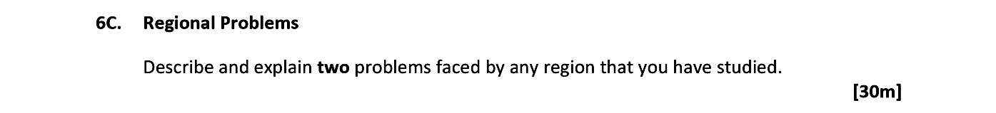 Regional-Problems--Describe-and-explain-two-problems-faced-by-any-region-that-you-have-studied.-Leaving Cert Geography-Question 6C-2021.png