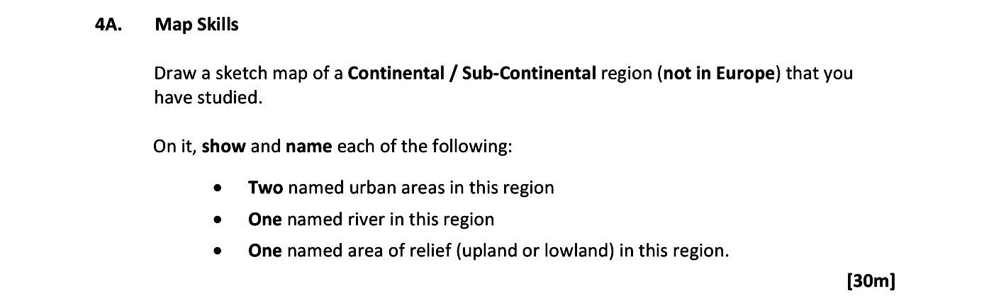 Draw-a-sketch-map-of-a-Continental-/-Sub-Continental-region-(not-in-Europe)-that-you-have-studied-Leaving Cert Geography-Question 4A-2018.png