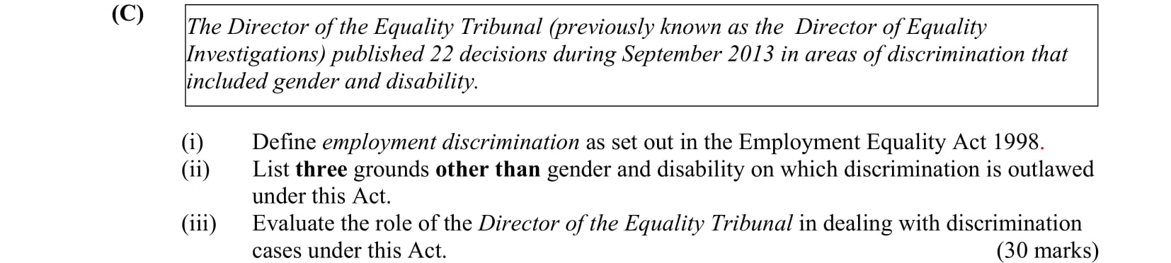 The-Director-of-the-Equality-Tribunal-(previously-known-as-the-Director-of-Equality-Investigations)-published-22-decisions-during-September-2013-in-areas-of-discrimination-that-included-gender-and-disability-Leaving Cert Business-Question C-2015.png
