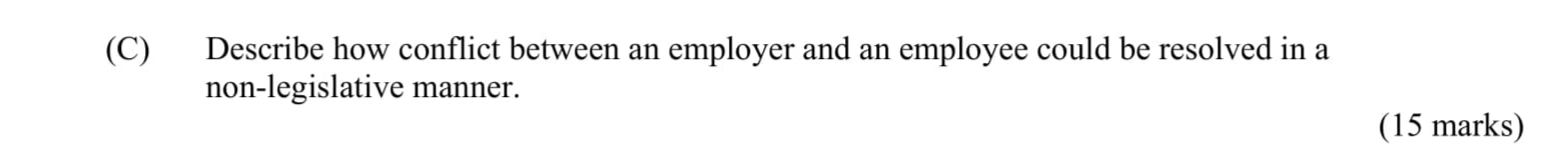 Describe-how-conflict-between-an-employer-and-an-employee-could-be-resolved-in-a-non-legislative-manner.-Leaving Cert Business-Question C-2011.png