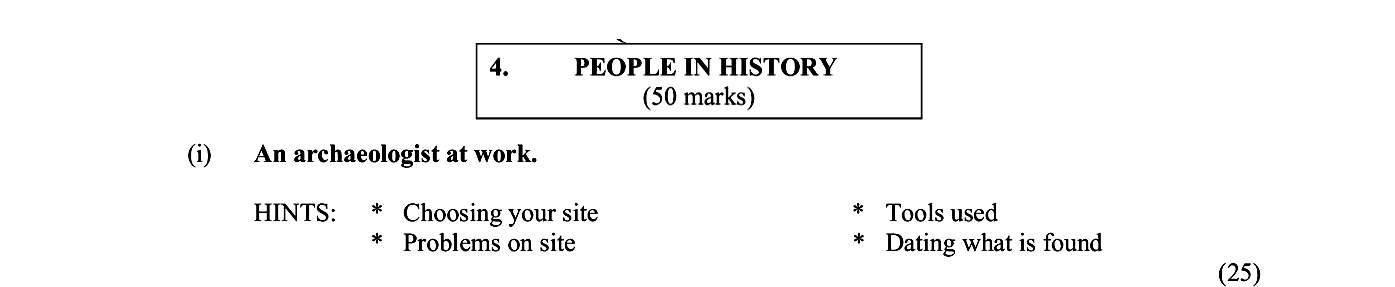 An-archaeologist-at-work-Junior Cycle History-Question 4 (i)-2006.png