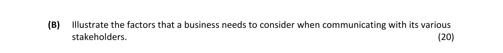 Illustrate-the-factors-that-a-business-needs-to-consider-when-communicating-with-its-various-stakeholders.-Leaving Cert Business-Question B-2021.png