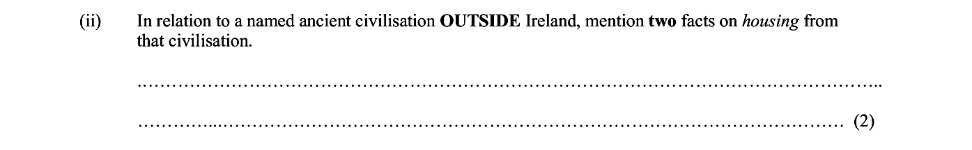 In-relation-to-a-named-ancient-civilisation-OUTSIDE-Ireland,-mention-two-facts-on-housing-from-that-civilisation-Junior Cycle History-Question ii-2015.png