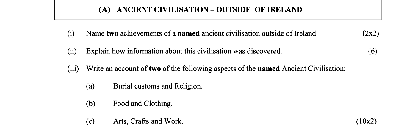 Name-two-achievements-of-a-named-ancient-civilisation-outside-of-Ireland-Junior Cycle History-Question A-2007.png