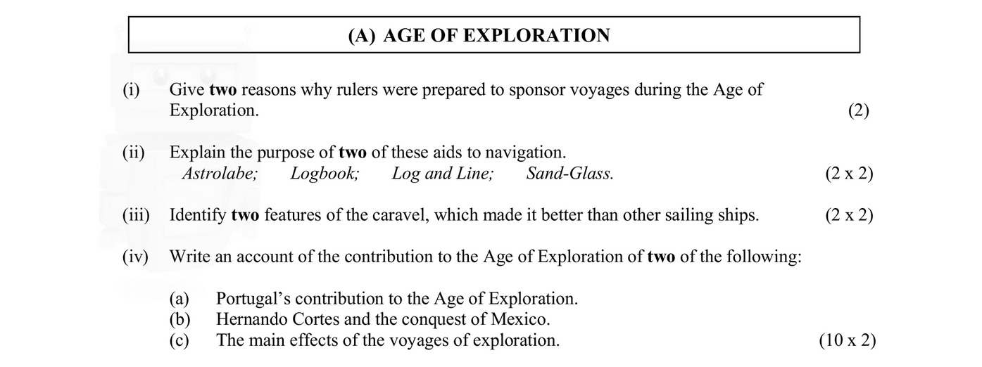 Give-two-reasons-why-rulers-were-prepared-to-sponsor-voyages-during-the-Age-of-Exploration-Junior Cycle History-Question A-2014.png