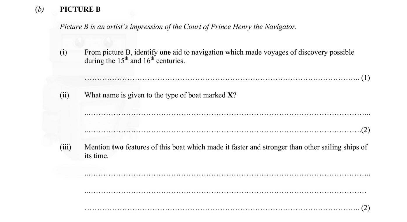 PICTURE-B--Picture-B-is-an-artist's-impression-of-the-Court-of-Prince-Henry-the-Navigator-Junior Cycle History-Question b-2008.png