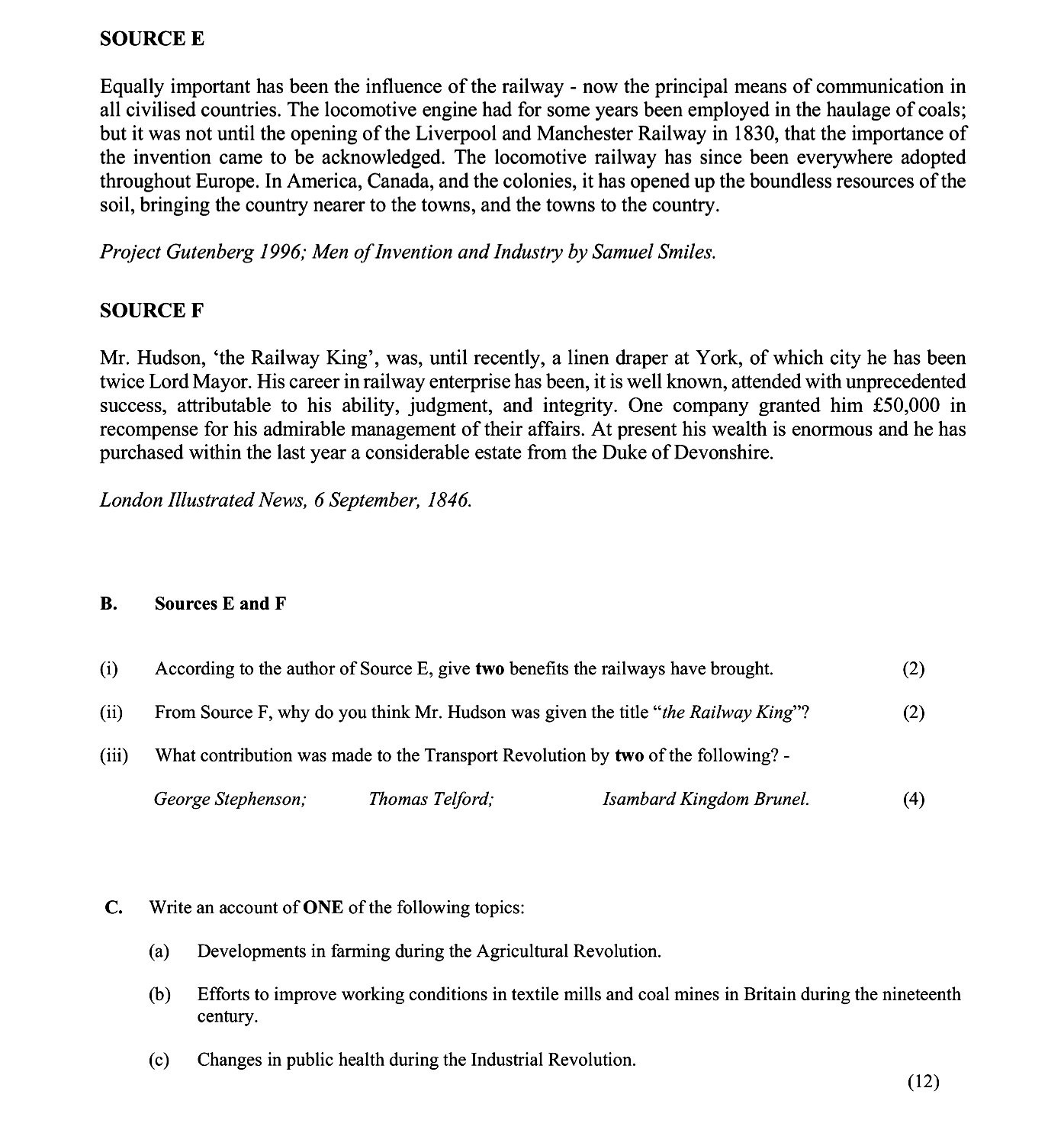 Sources-E-and-F--(i)-According-to-the-author-of-Source-E,-give-two-benefits-the-railways-have-brought-Junior Cycle History-Question B.-2016.png