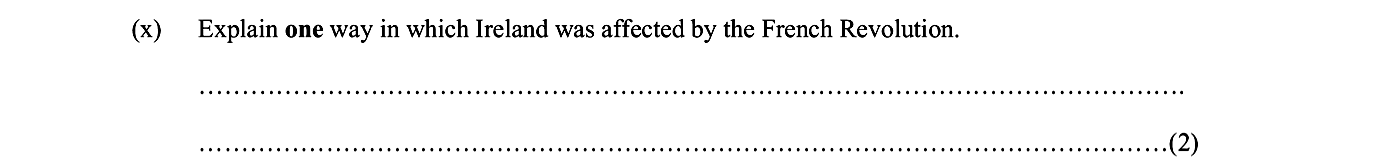 Explain-one-way-in-which-Ireland-was-affected-by-the-French-Revolution-Junior Cycle History-Question (x)-2013.png