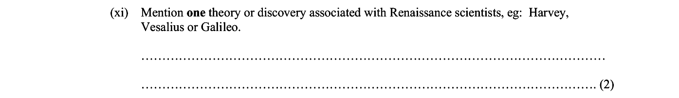 Mention-one-theory-or-discovery-associated-with-Renaissance-scientists,-e.g-Junior Cycle History-Question xi-2007.png