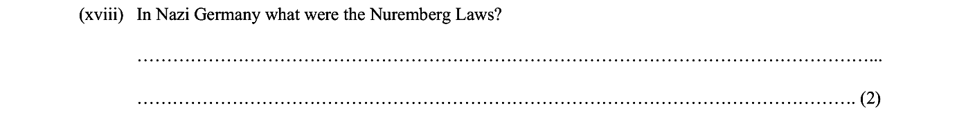 In-Nazi-Germany-what-were-the-Nuremberg-Laws?---Junior Cycle History-Question (xviii)-2015.png