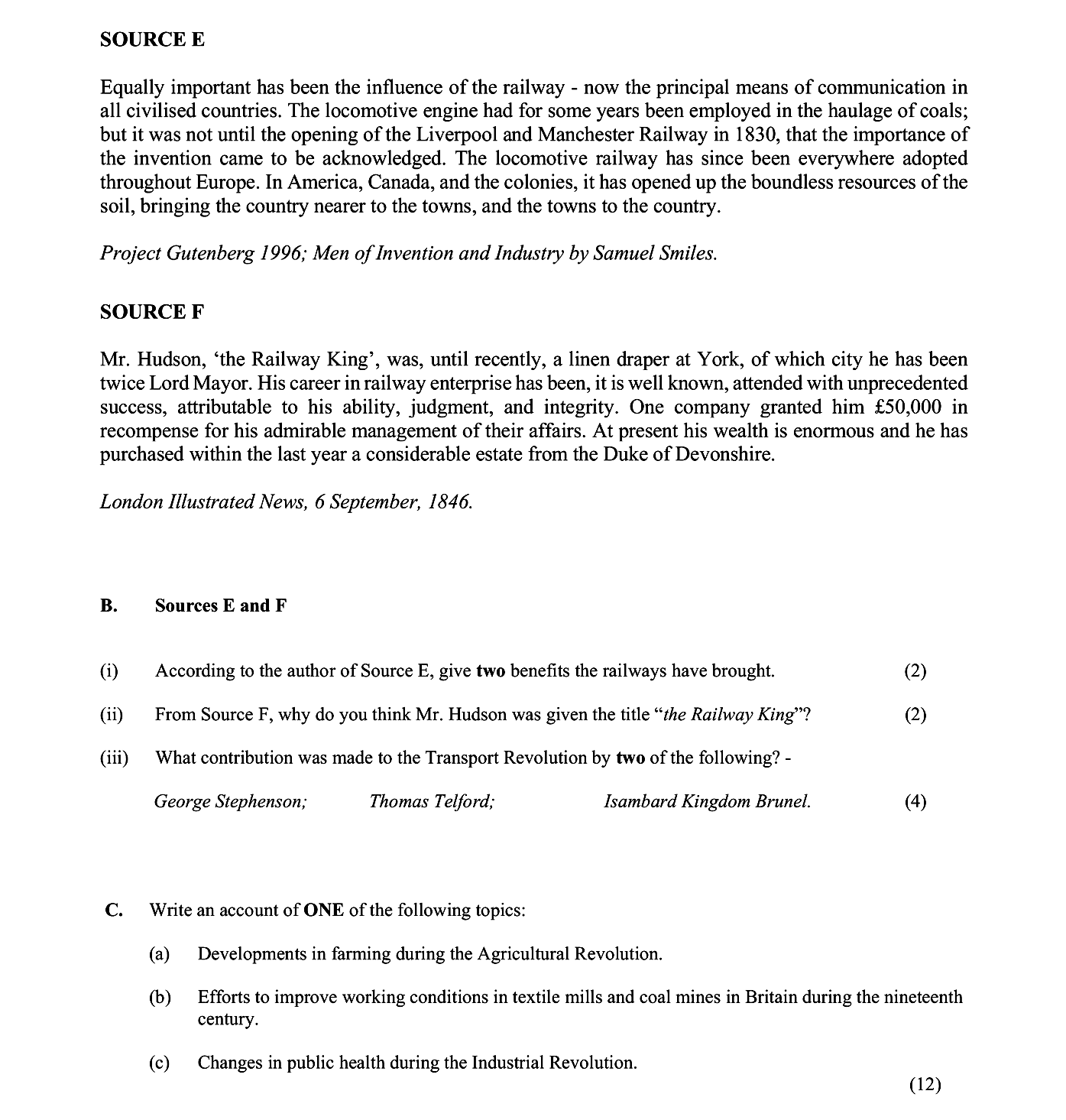 Sources-E-and-F--(i)-According-to-the-author-of-Source-E,-give-two-benefits-the-railways-have-brought-Junior Cycle History-Question B-2016.png
