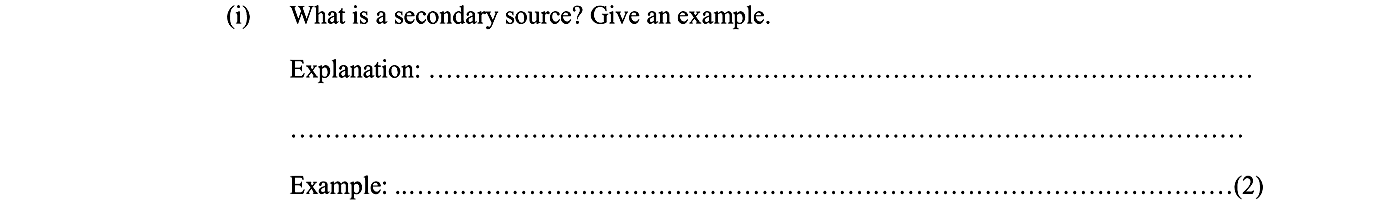 What-is-a-secondary-source?-Give-an-example-Junior Cycle History-Question (i)-2007.png