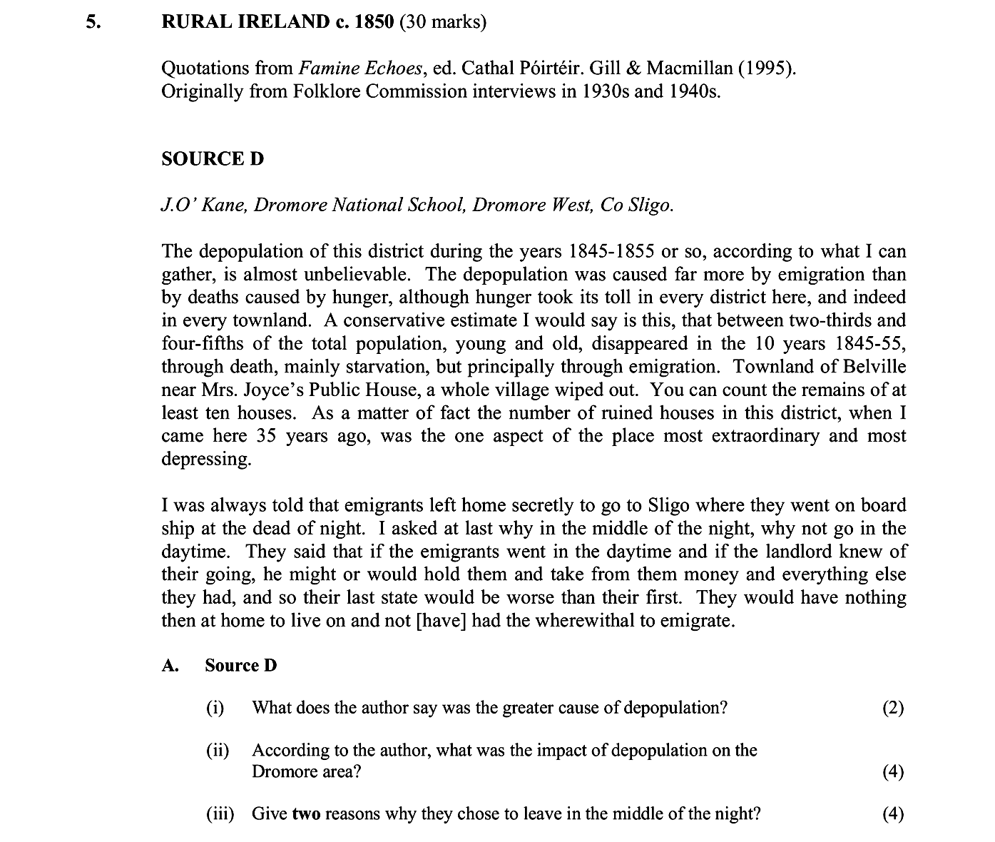 RURAL-IRELAND-c-Junior Cycle History-Question 5-2006.png