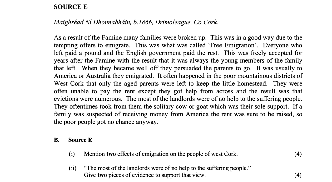 Source-E--Maighread-Ní-Dhomhnaibhín,-b.1866,-Drimoleague,-Co-Cork-Junior Cycle History-Question B-2006.png
