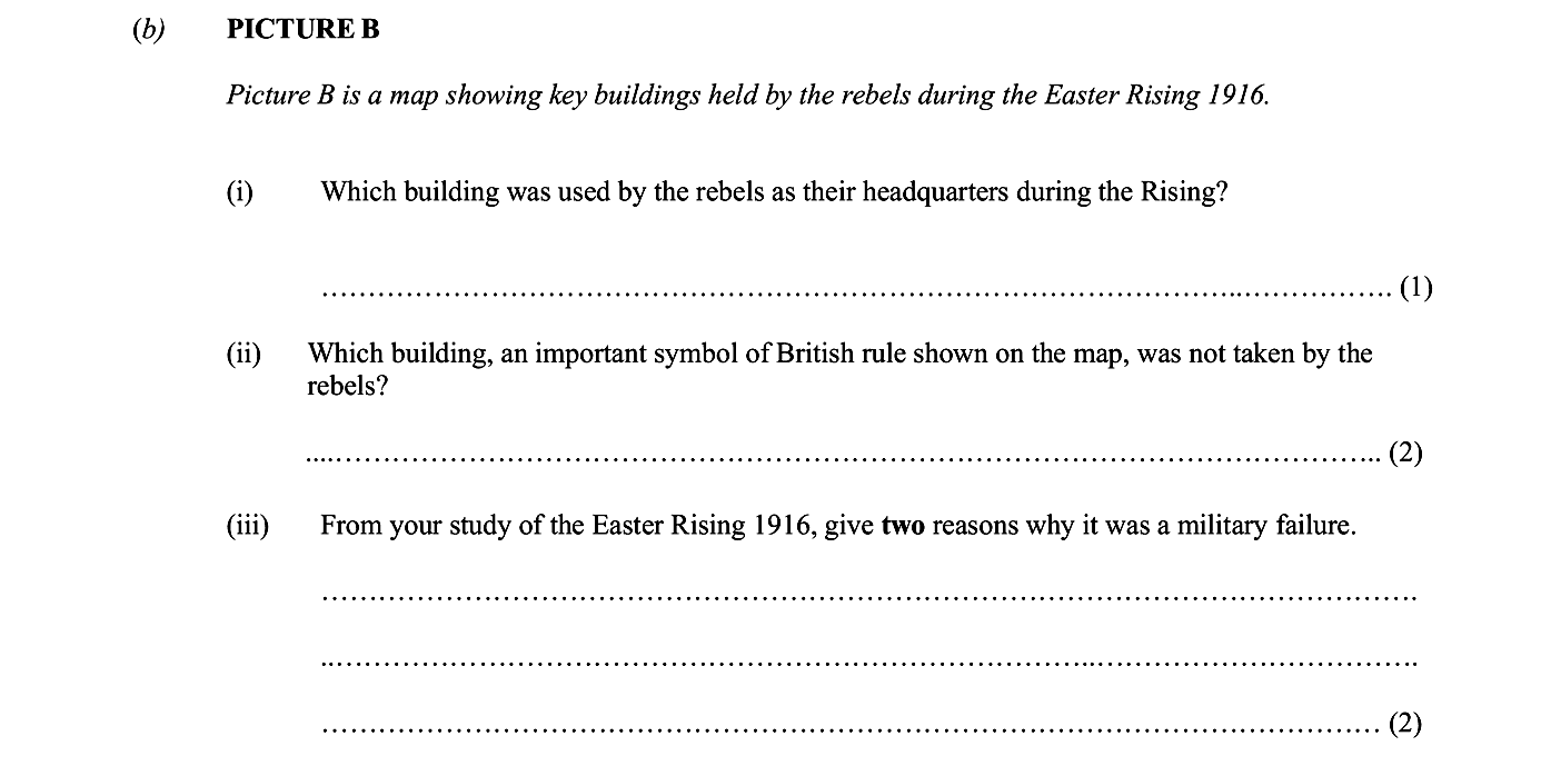 PICTURE-B--Picture-B-is-a-map-showing-key-buildings-held-by-the-rebels-during-the-Easter-Rising-1916-Junior Cycle History-Question b-2012.png
