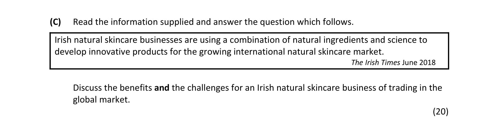 Read-the-information-supplied-and-answer-the-question-which-follows-Leaving Cert Business-Question 3C-2019.png
