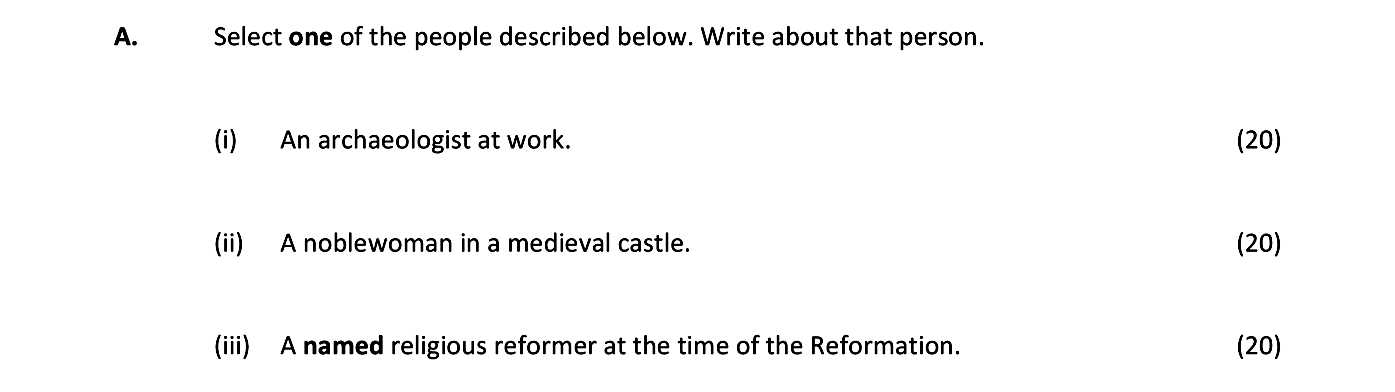 Select-one-of-the-people-described-below-Junior Cycle History-Question A-2018.png