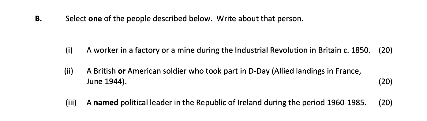 Select-one-of-the-people-described-below-Junior Cycle History-Question B(i)-2017.png