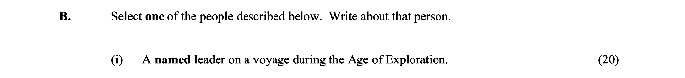 Select-one-of-the-people-described-below-Junior Cycle History-Question B (i)-2009.png