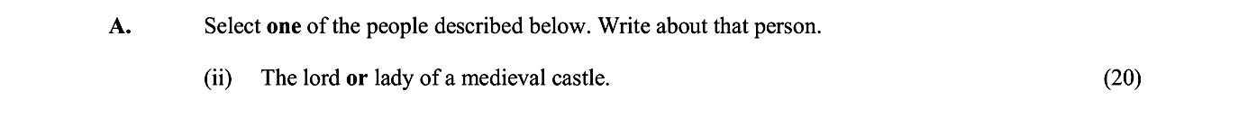 The-lord-or-lady-of-a-medieval-castle-Junior Cycle History-Question A (ii)-2008.png