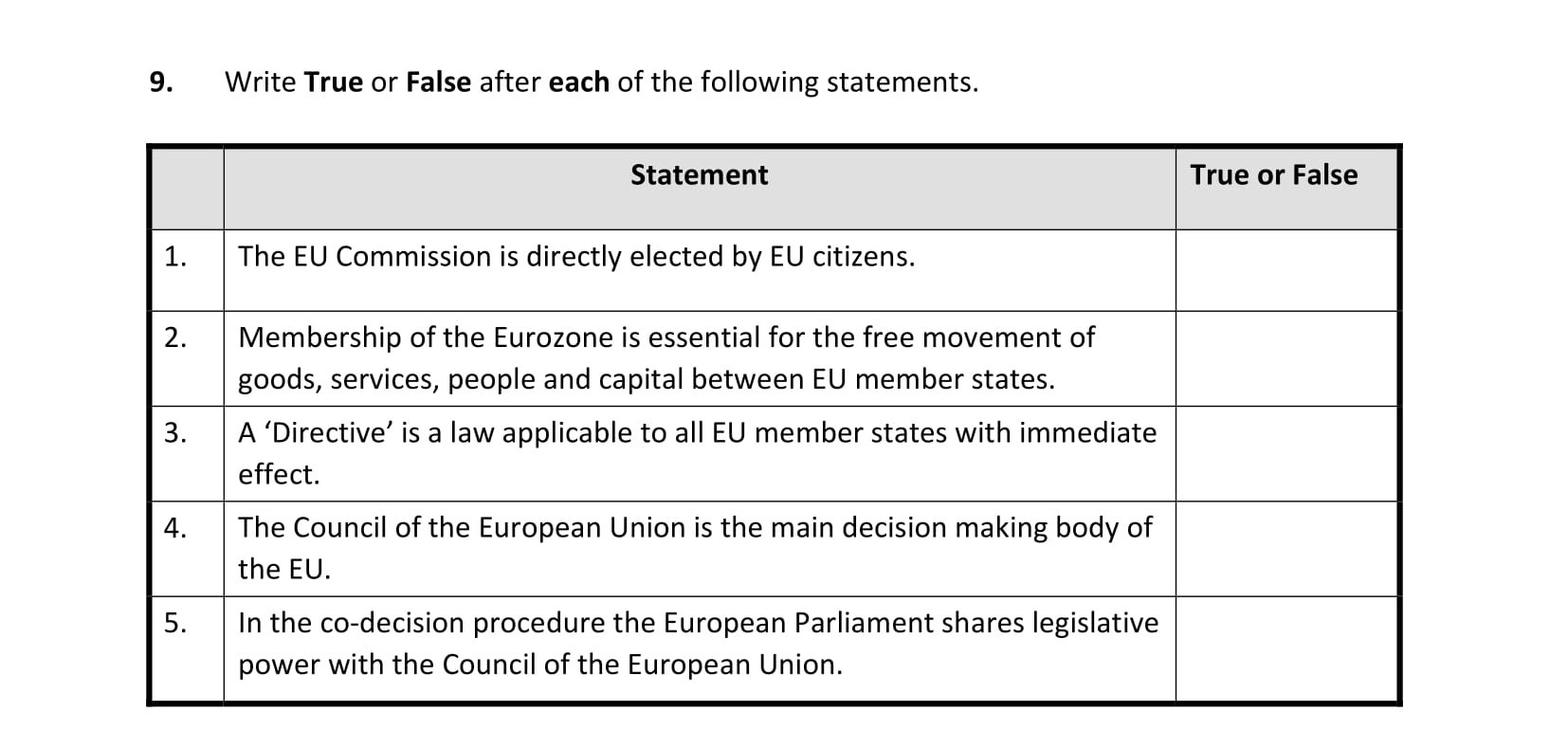 Write-True-or-False-after-each-of-the-following-statements-Leaving Cert Business-Question 9-2018.png