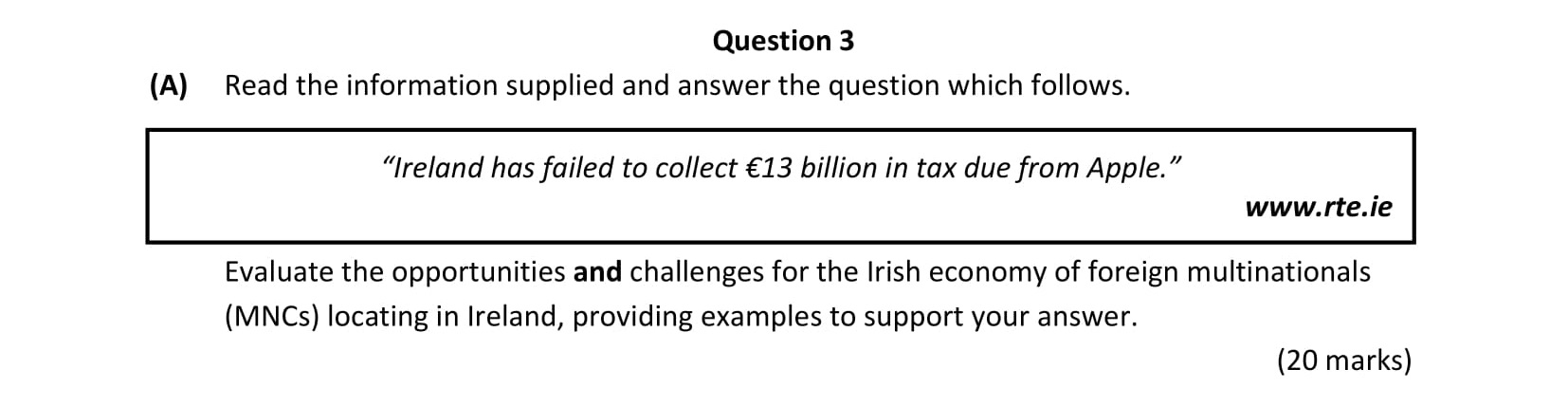 Read-the-information-supplied-and-answer-the-question-which-follows-Leaving Cert Business-Question 3(A)-2018.png