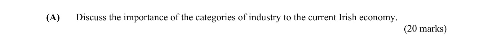 Discuss-the-importance-of-the-categories-of-industry-to-the-current-Irish-economy.---Leaving Cert Business-Question 2(A)-2017.png