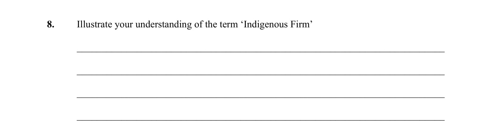 Illustrate-your-understanding-of-the-term-'Indigenous-Firm'-Leaving Cert Business-Question 8-2003.png