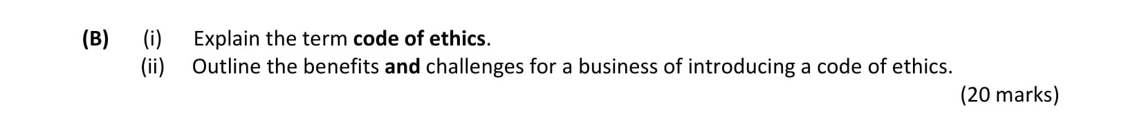 Explain-the-term-code-of-ethics-Leaving Cert Business-Question B-2017.png