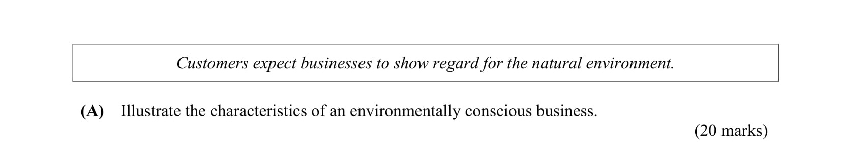 Customers-expect-businesses-to-show-regard-for-the-natural-environment-Leaving Cert Business-Question A-2010.png
