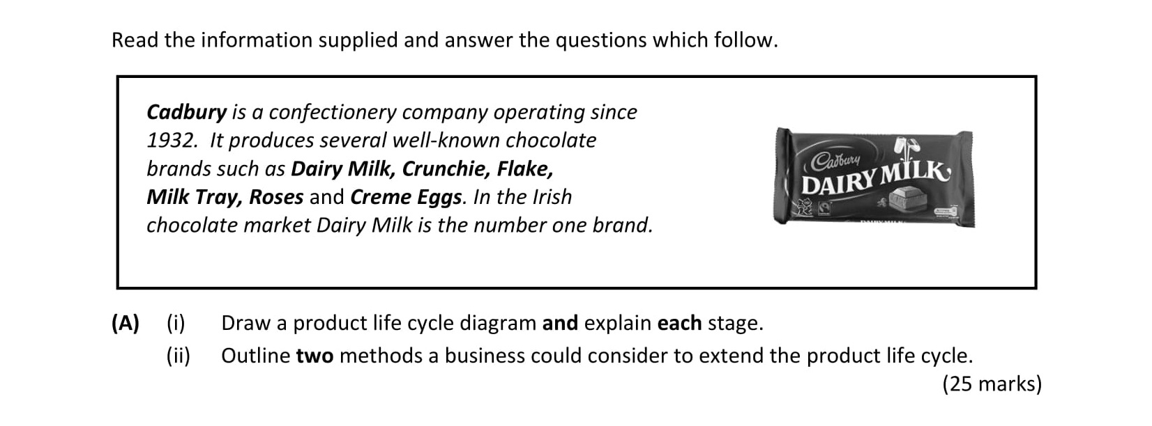 Cadbury-is-a-confectionery-company-operating-since-1932-Leaving Cert Business-Question 7(A)-2018.png