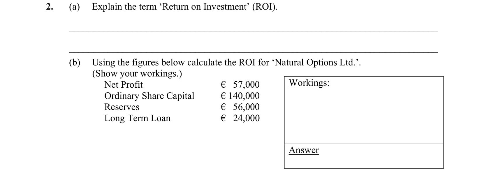 2.-(a)-Explain-the-term-‘Return-on-Investment’-(ROI)-Leaving Cert Business-Question 2-2011.png