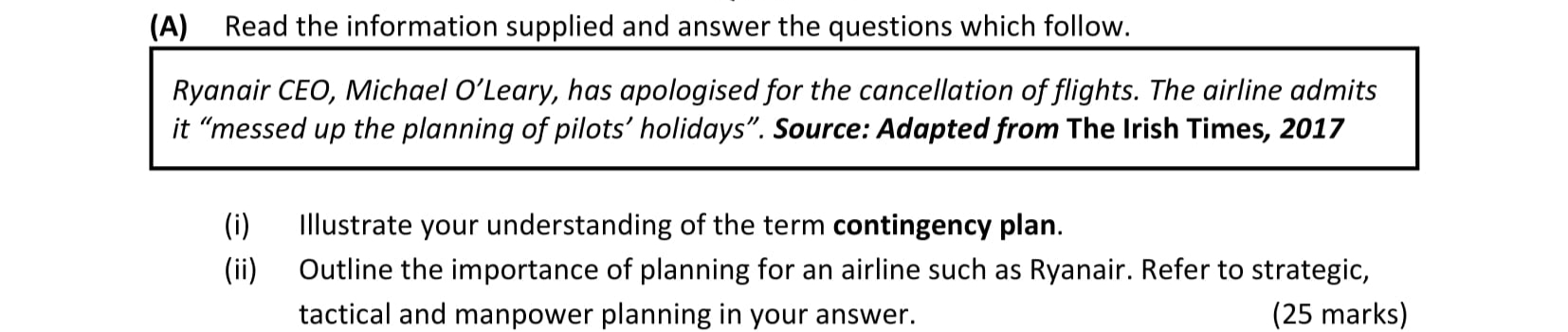 Read-the-information-supplied-and-answer-the-questions-which-follow-Leaving Cert Business-Question 4(A)-2018.png