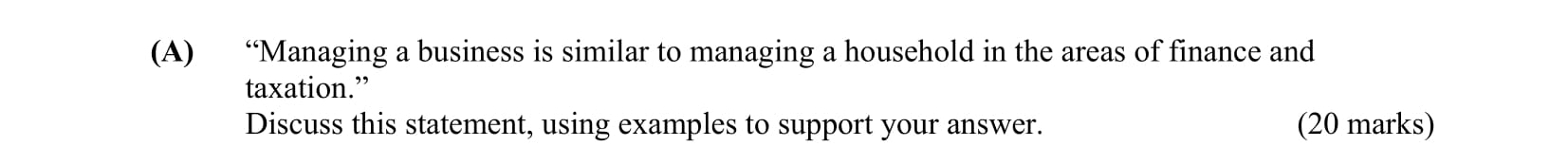 "Managing-a-business-is-similar-to-managing-a-household-in-the-areas-of-finance-and-taxation."---Discuss-this-statement,-using-examples-to-support-your-answer.-Leaving Cert Business-Question 6-2008.png