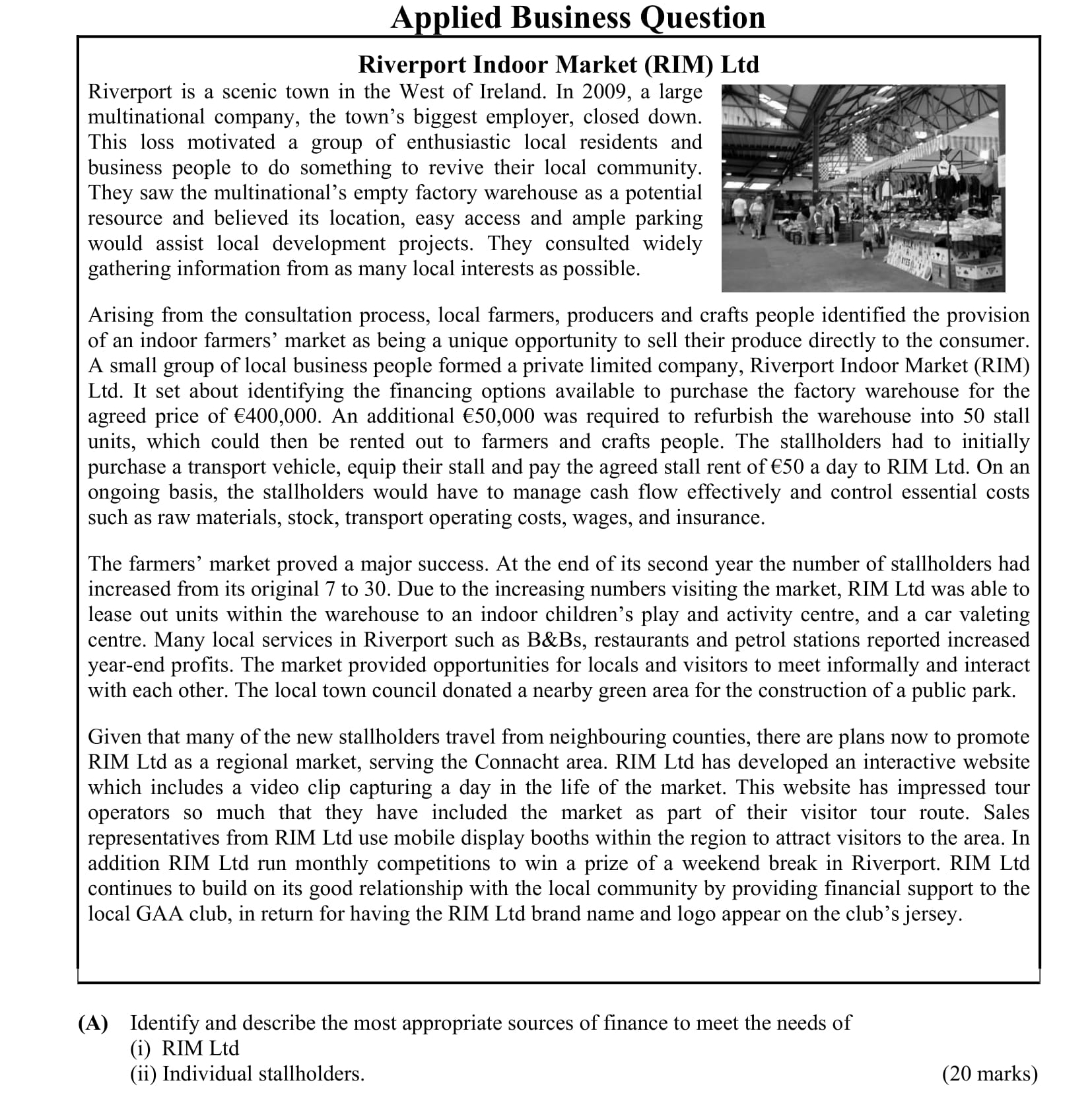Identify-and-describe-the-most-appropriate-sources-of-finance-to-meet-the-needs-of-(i)-RIM-Ltd-(ii)-Individual-stallholders-Leaving Cert Business-Question A-2012.png