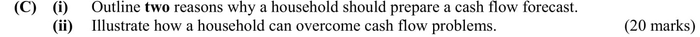 (i)-Outline-two-reasons-why-a-household-should-prepare-a-cash-flow-forecast-Leaving Cert Business-Question C-2013.png