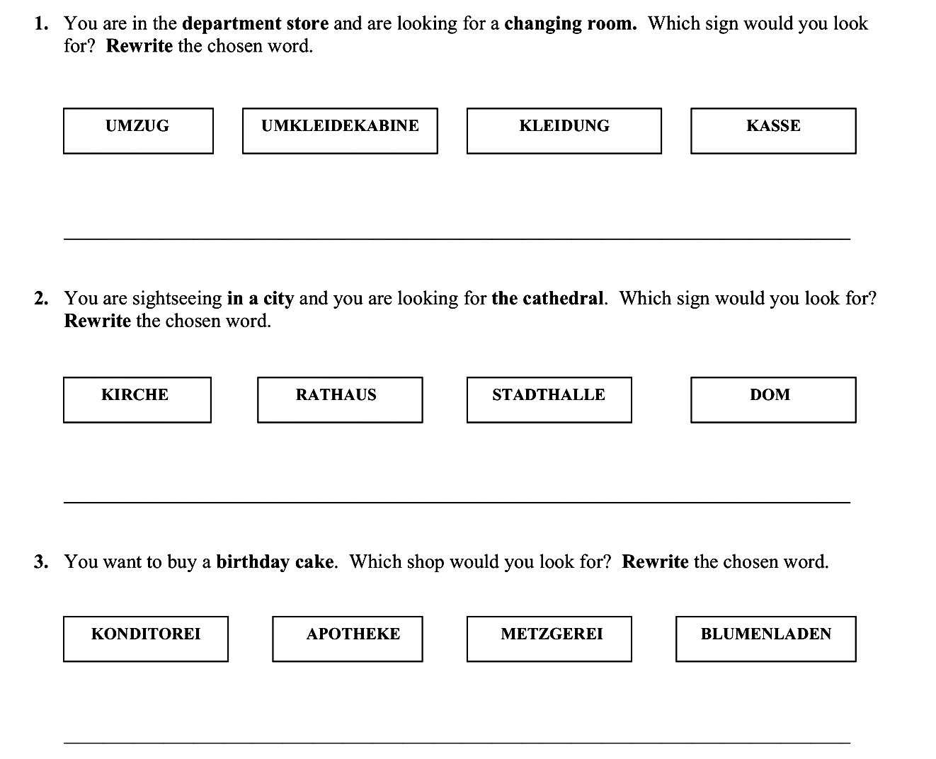 1.-You-are-in-the-department-store-and-are-looking-for-a-changing-room-Junior Cycle German-Question 1-2010.png