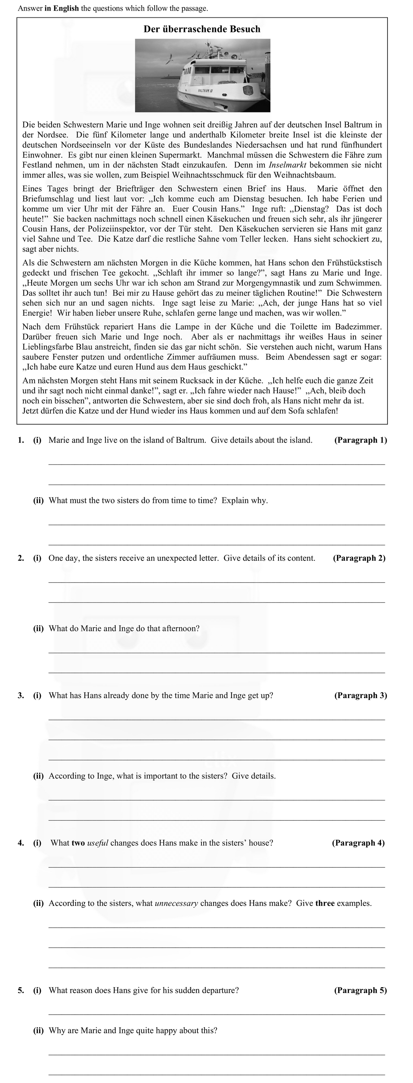 Marie-and-Inge-live-on-the-island-of-Baltrum-Junior Cycle German-Question 1-2014.png