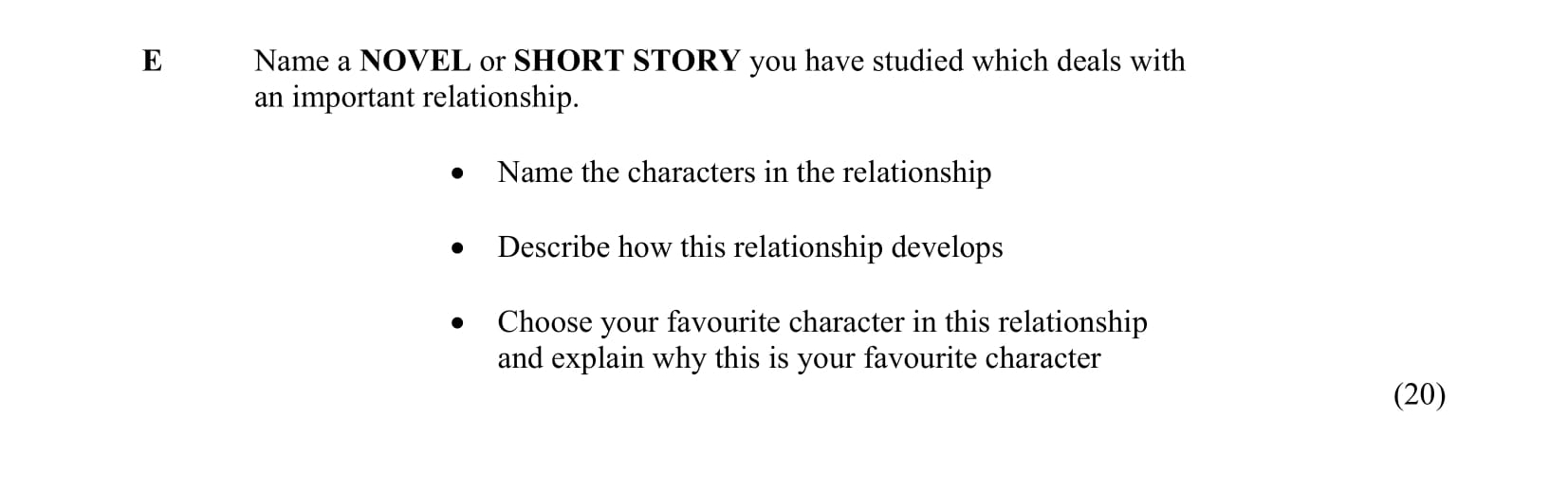 Name-a-NOVEL-or-SHORT-STORY-you-have-studied-which-deals-with-an-important-relationship-Junior Cycle English-Question E-2009.png