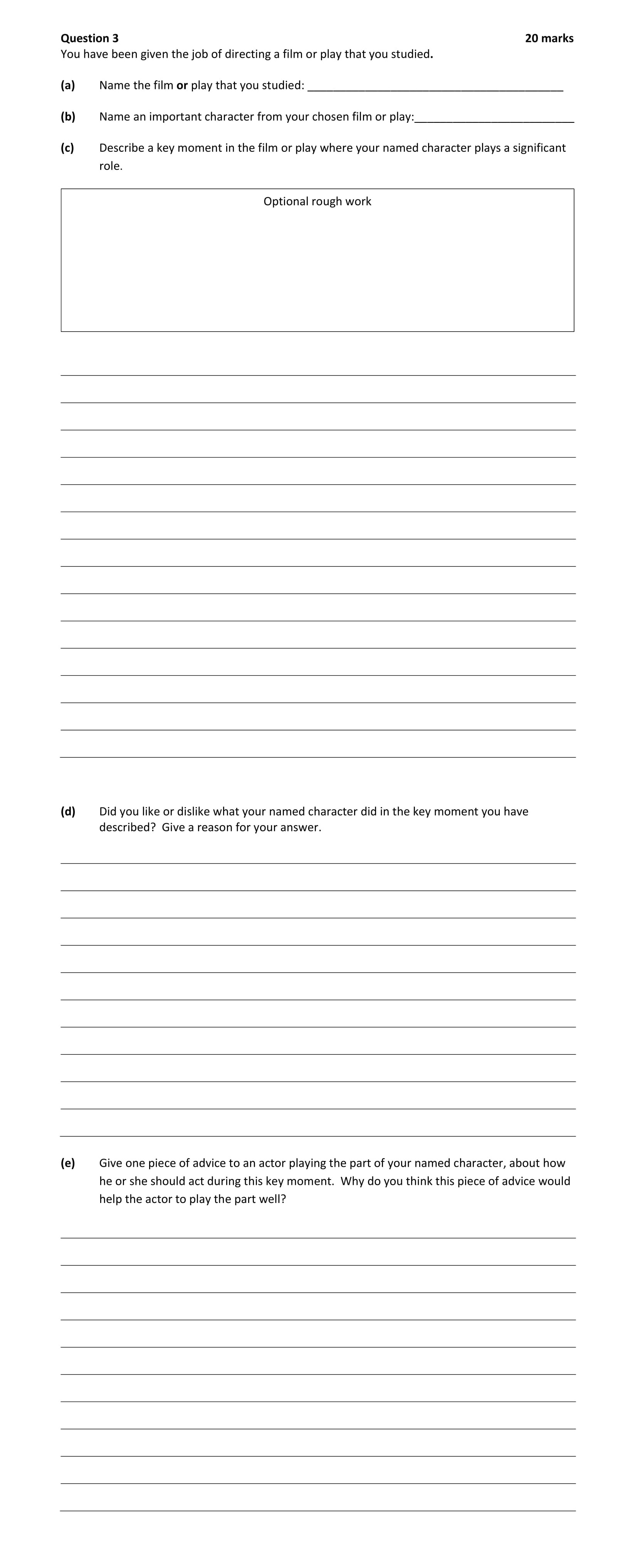 You-have-been-given-the-job-of-directing-a-film-or-play-that-you-studied-Junior Cycle English-Question 3-2017.png